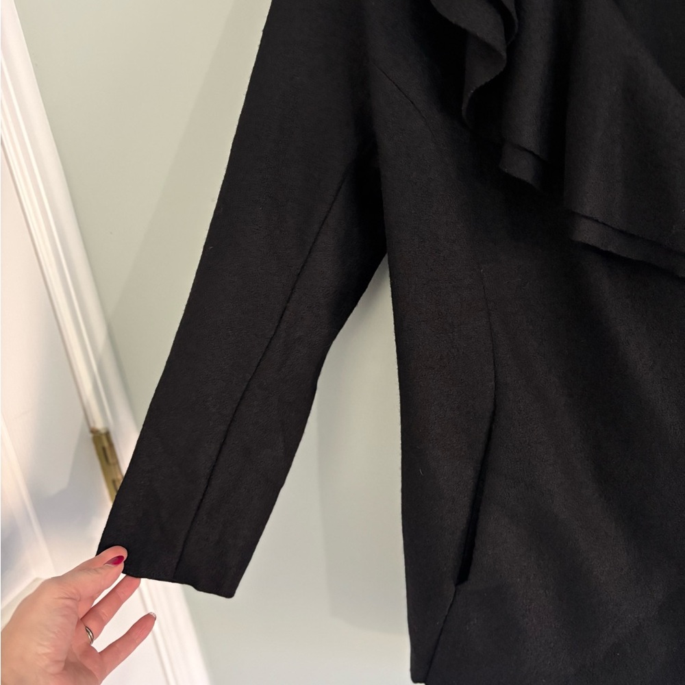 Lafayette 148 New York Black Wool Wrap Blazer Jacket Size 20 - Picture 4 of 10